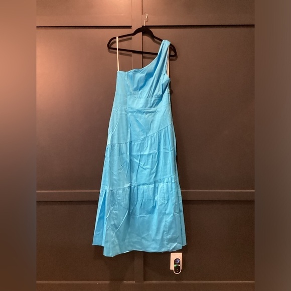 Lilly Pulitzer Lucilyn One Shoulder Maxi Dress NWT 14 tangier teal - Picture 3 of 11